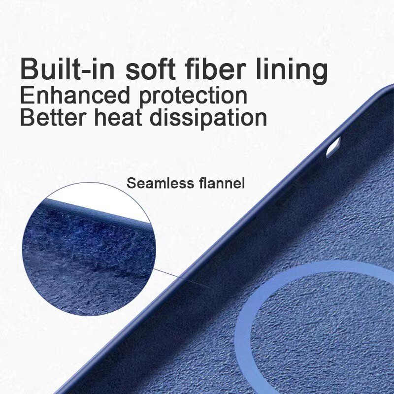 Casing Silikon Magnetik Wireless Charging Untuk IPhone 12 13 Pro Max