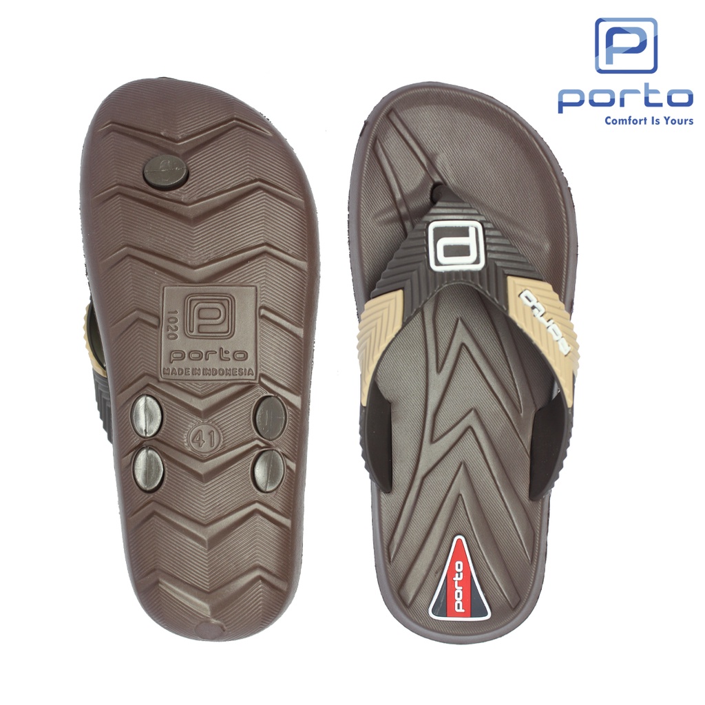 1020M - Porto Leveling Sandal Jepit Pria Casual Nyaman dan Berkualitas Bagus Keren Awet Man Original Porto