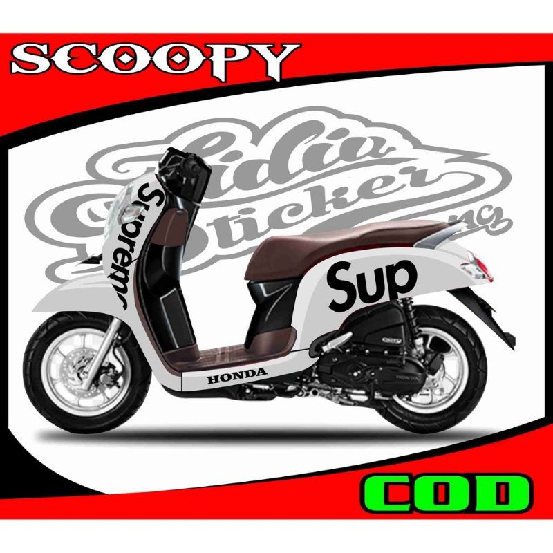 STIKER / Striping Scoopy SUPREME Bahan Berkualitas