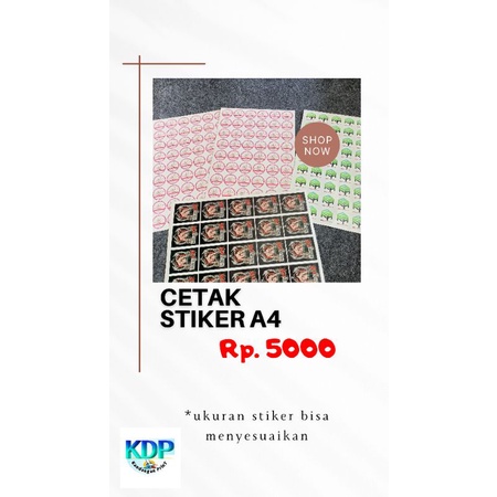 

Cetak stiker per lembar A4