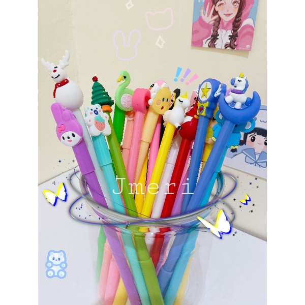 

Pulpen Gel 0.5mm Warna Hitam Cartoon 3D / Pena Cartoon lucu / Pena Korea / Cute Pen / Pulpenkorea