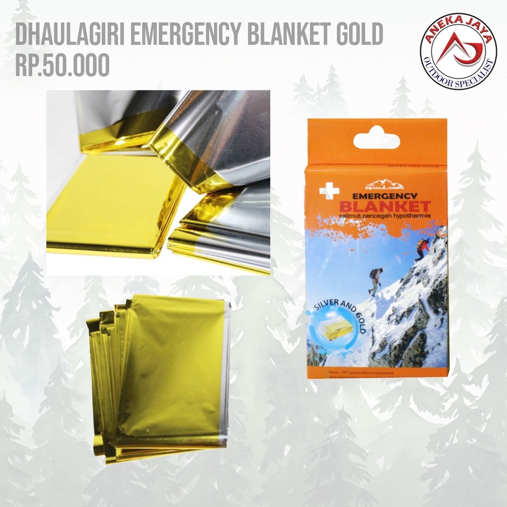 Selimut Pencegah Hypotermia / Emergency Blanket gold