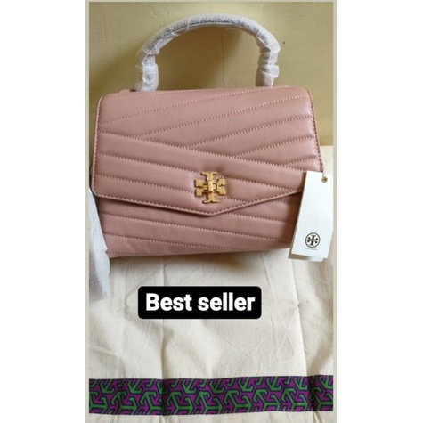 New TB Kira Chevron Top Handle pink moon