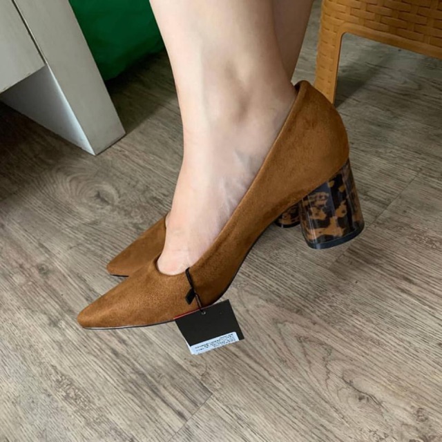 Zara heels 5 cm brown size