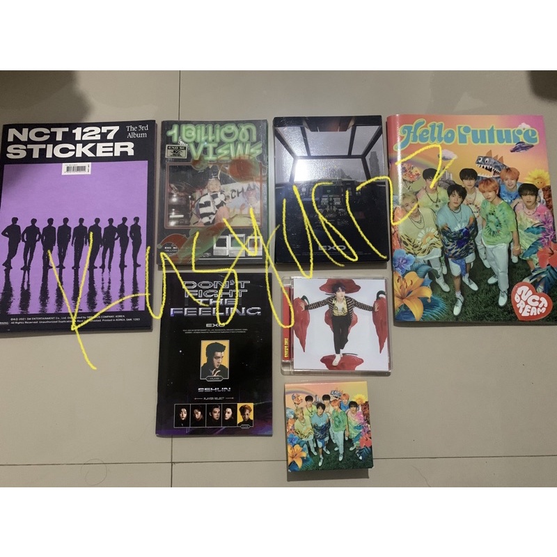 ALBUM ONLY - EXO NCT 127 DREAM • Sticker • 1Billion View • DFTF • Hello Future Kihno PB • Hot Sauce 