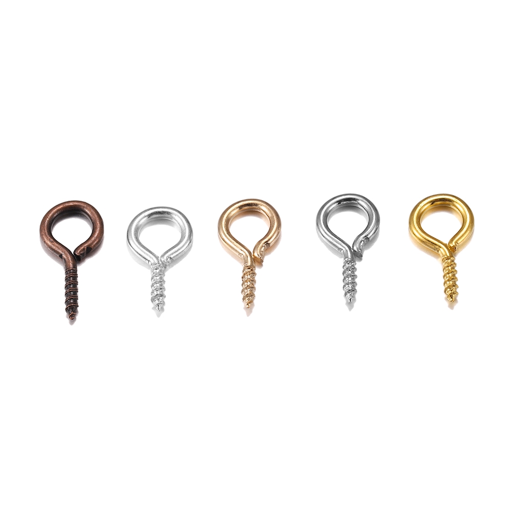 200pcs / Set Eyepin Mini Warna Gold / Silver Untuk Membuat Perhiasan Diy