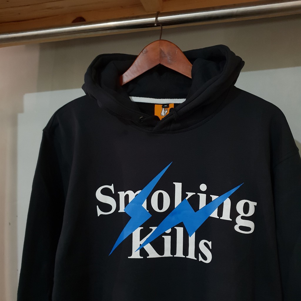 HOODIE SMOKING KILLS HITAM