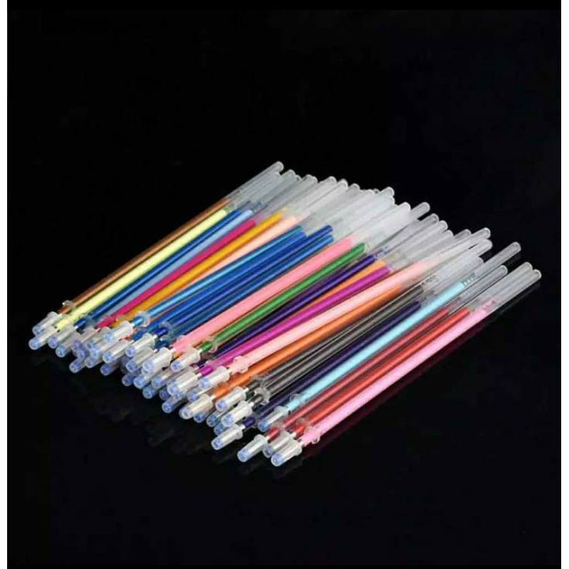 

48 Warna 0.8mm Gel Pen Isi Ulang Glitter Mewarnai Menggambar Lukisan Kerajinan Marker