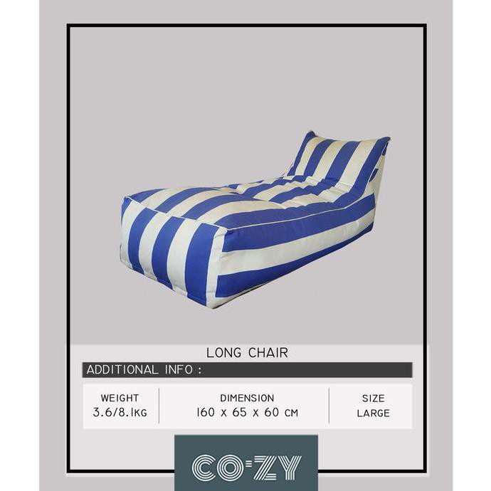 Favorit] Bean Bag - Long - Large - Canvas Sbl / Motif ( Just Cover ) - Canvas Motiv