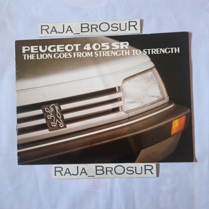 Poster brosur jadul lawas Peugeot 405SR Peugeot 405 SR