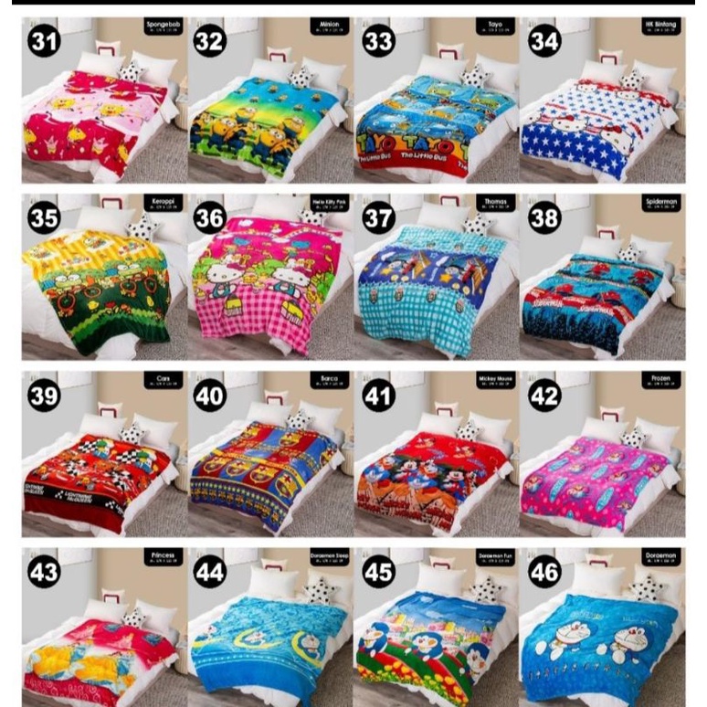 Selimut Tebal Motif Karakter/Selimut Motif Karakter