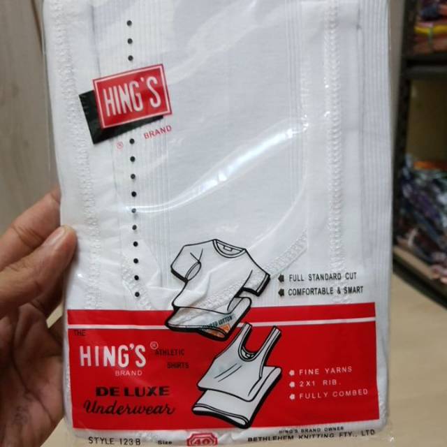 Singlet Hing's Jumbo 38, 40, 42 Kaos Dalam Singlet Pria Hings
