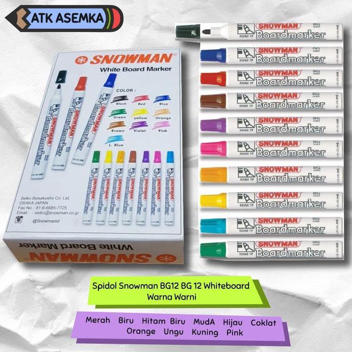

Promo Awal tahun Spidol Snowman BG12 BG 12 Whiteboard Warna Warni - Biru Cuci Gudang Awal Tahun