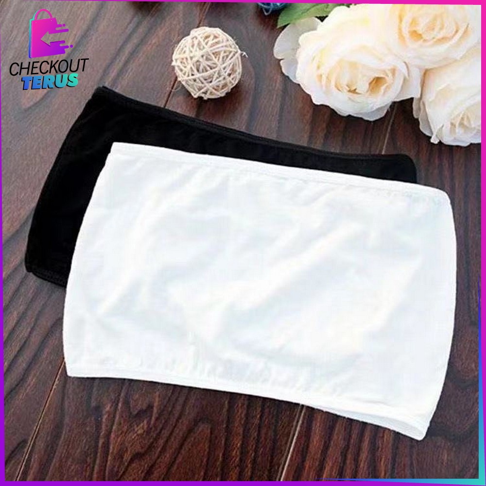 CT P125 Pakaian Dalam Wanita Bra Crop Tanpa Busa Fashion Import Bra Wanita Model Kemben Tanpa Tali Anti Slip