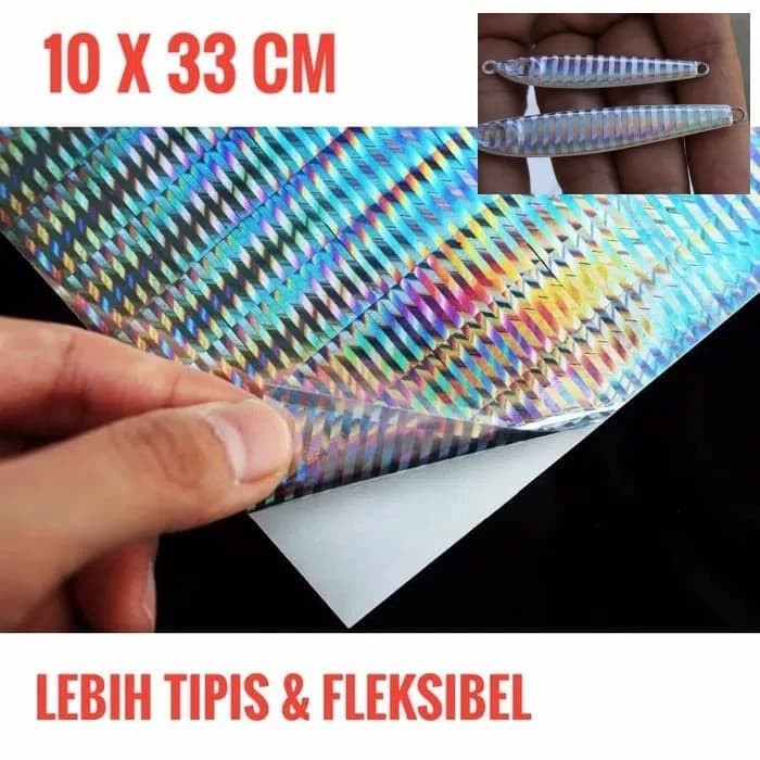 Dijual Stiker Hologram Import Tipis Fleksibel PET Metal Jig Lure Diskon