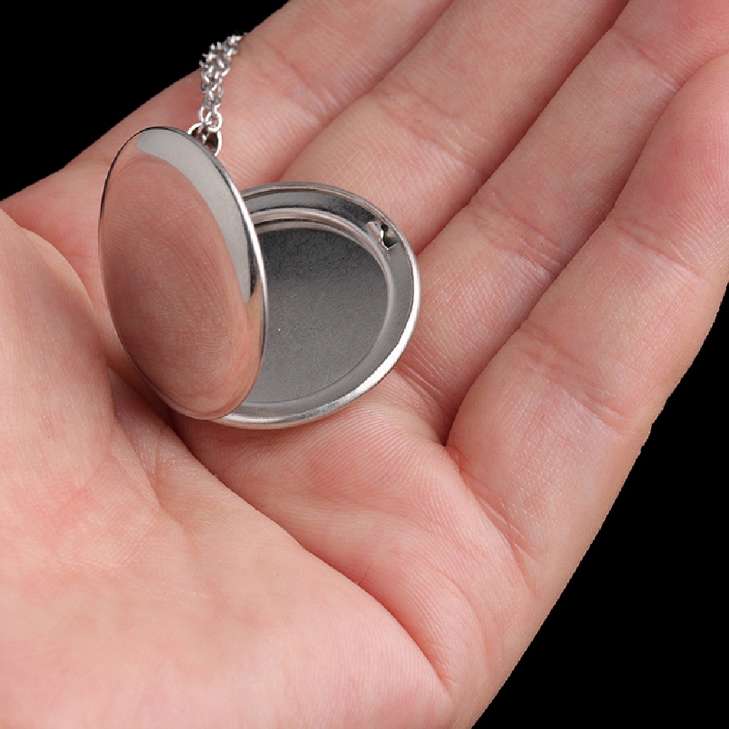 Yes Kalung Rantai Dengan Liontin Locket Foto Bahan Stainless Steel 3 Warna