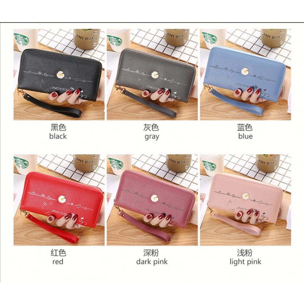 (COD) Dompet Kartu Wanita plus Tali Women Wallet Import MALLSHOPPING