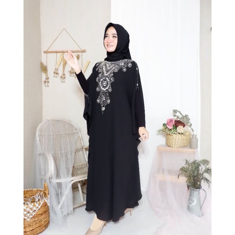 KAFTAN PESTA LEBARAN PAYET PREMIUM JUMBO BIG SIZE ORIGINAL LI6