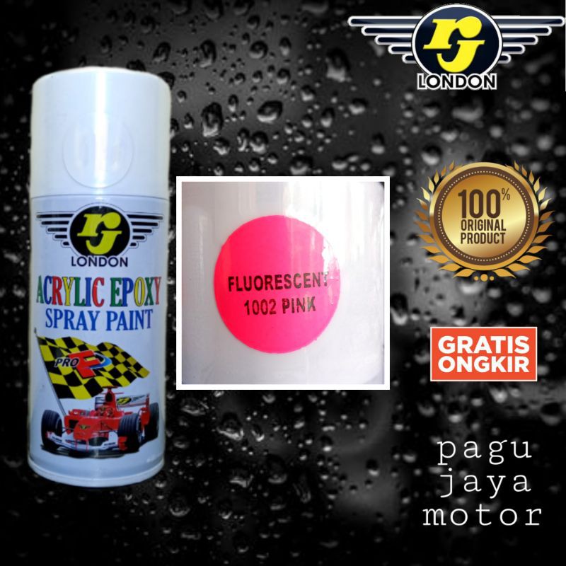 Pilox pilok 150cc pink stabilo fluorescent pink rj london cat semprot spray paint untuk motor mobil velg helm sepeda kayu besi plastik