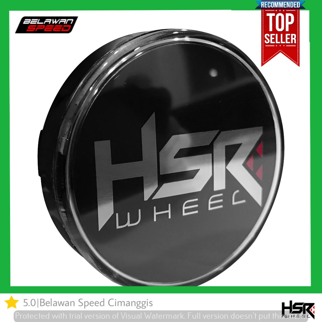 DOP EMBLEM LOGO FLOATING CAP HSR WHEEL KODE DOP 5301K64 64mm BLACK