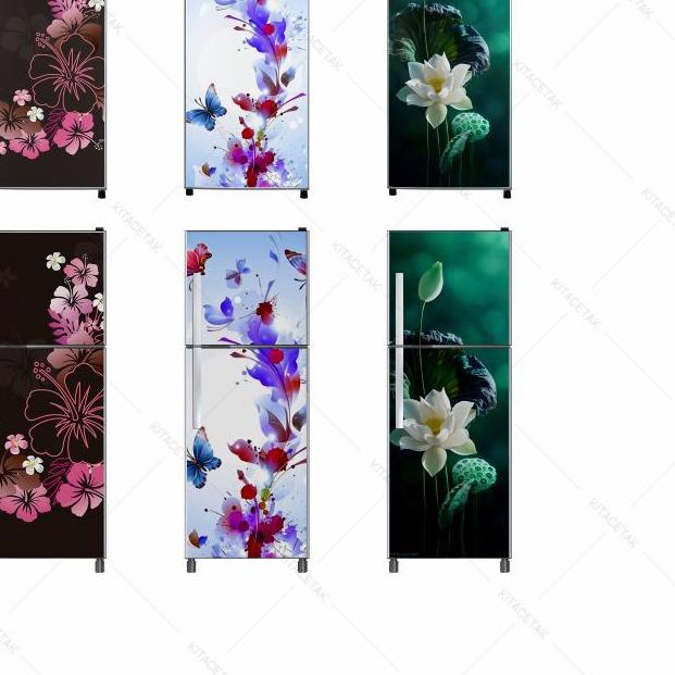 Stiker Kulkas Sticker Wallpaper Kulkas 1 dan 2 Pintu Motif Bunga Shabby