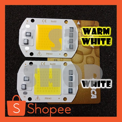 Promo LED 50W White Dan Warm White Input AC 220V High Power HPL Putih Driverless LAMPU JALAN LAMPU