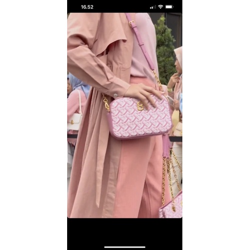 PRELOVED BIMU BAG BUTTONSCARVES MAGENTA