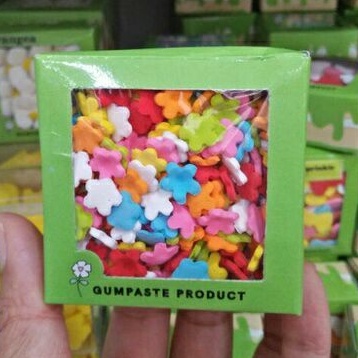 Sprinkle Gumpaste Bunga warna warni bisa dimakan/Cupcake/Hiasan Kue Tart/Topping/Dekorasi