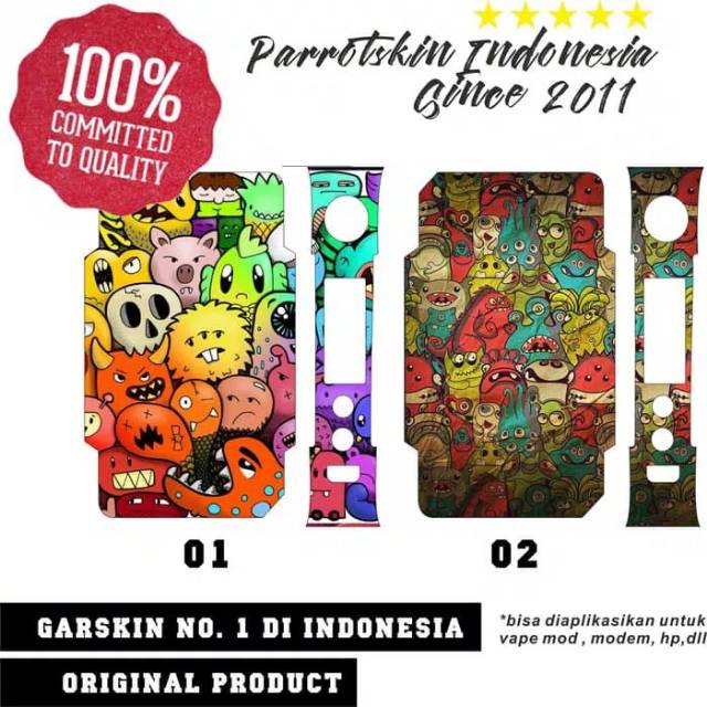 Garskin skin voopoo drag v2 mod spalsh liquid free custom gambar