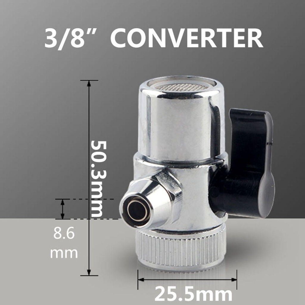 QUINTON Konektor Tabung 9.5mm Pipa 3/8&quot; Alloy Faucet Fitting Adapter