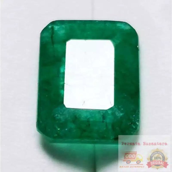 NATURAL PERMATA ZAMRUD COLOMBIA OCTAGON LUSTER