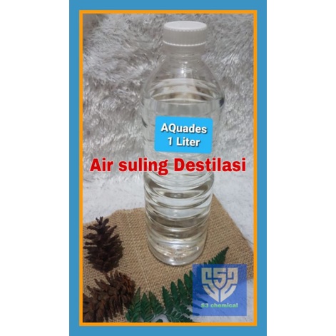 Aquades Aquadest Akuades Air suling Destilasi 1 liter