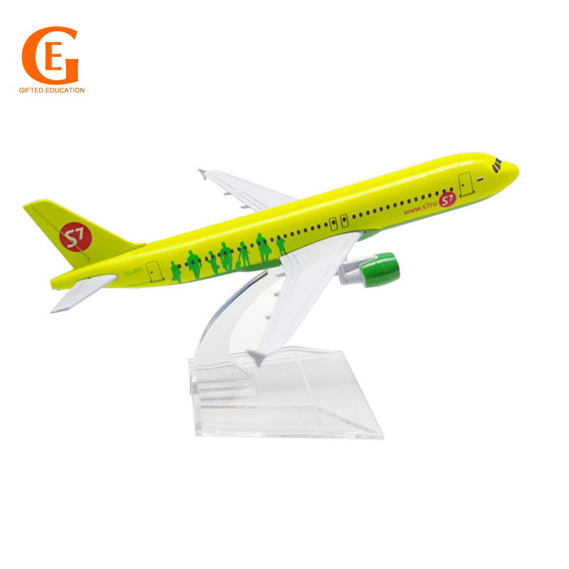 Air Siberian S7 A320 Model Pesawat Terbang Airbus 320 Penumpang Bahan Metal Ukuran 16CM