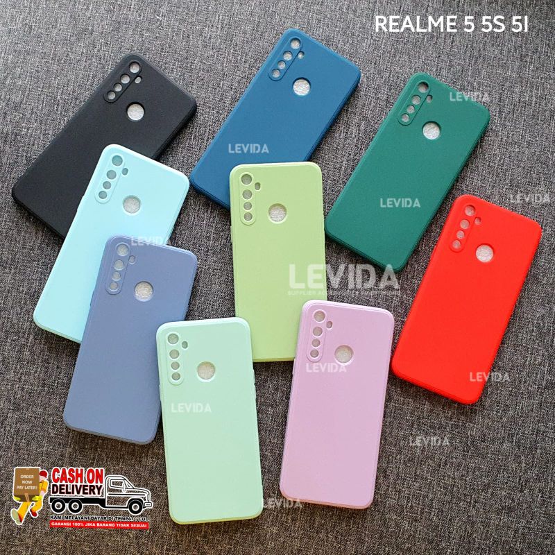 Realme 5 Realme 5S Realme 5I Realme 5 Pro Realme C2 Macaron Square Softcase Candy Macaron / Case Square Edge Realme 5 Realme 5S Realme 5I Realme 5 Pro Realme C2