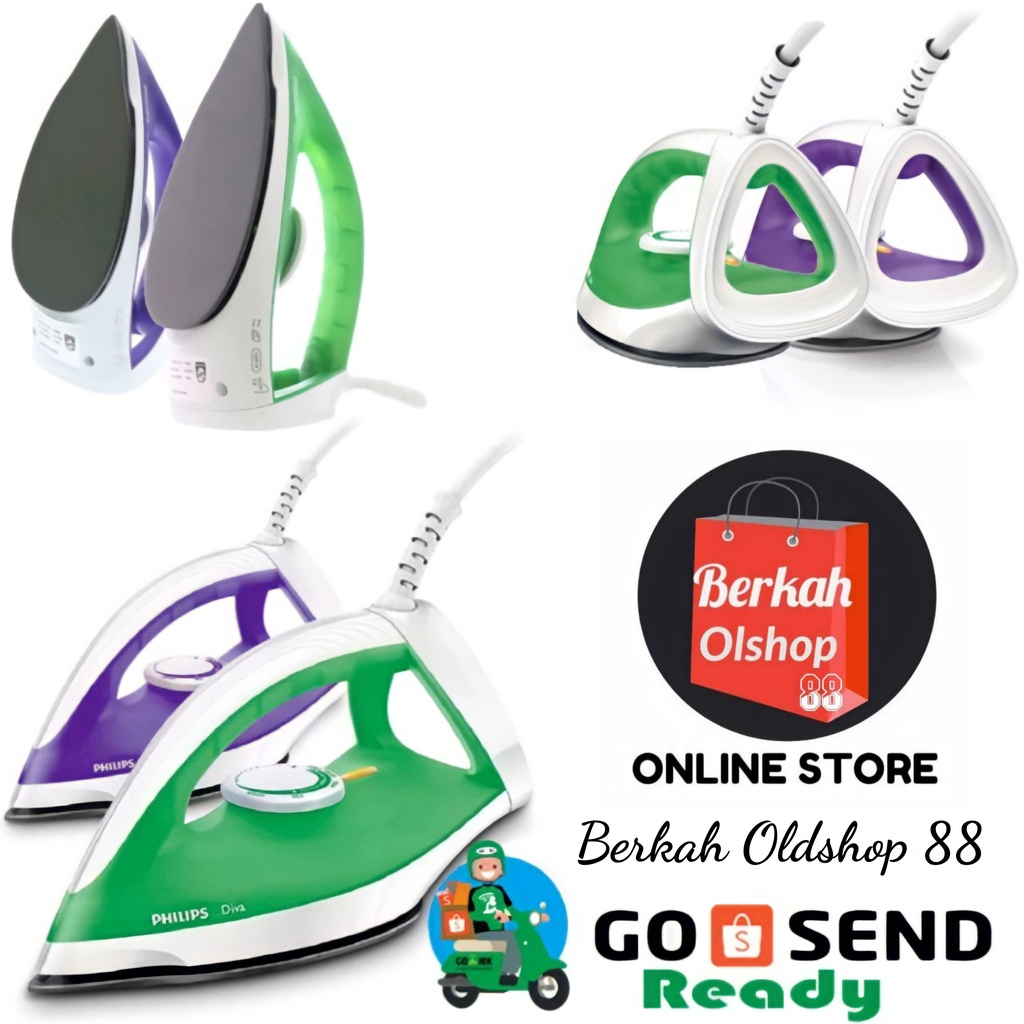 Berkah Oldshop 88 - PHILIPS Dry Iron GC122 Setrika - GC-122 Garansi resmi GC 122