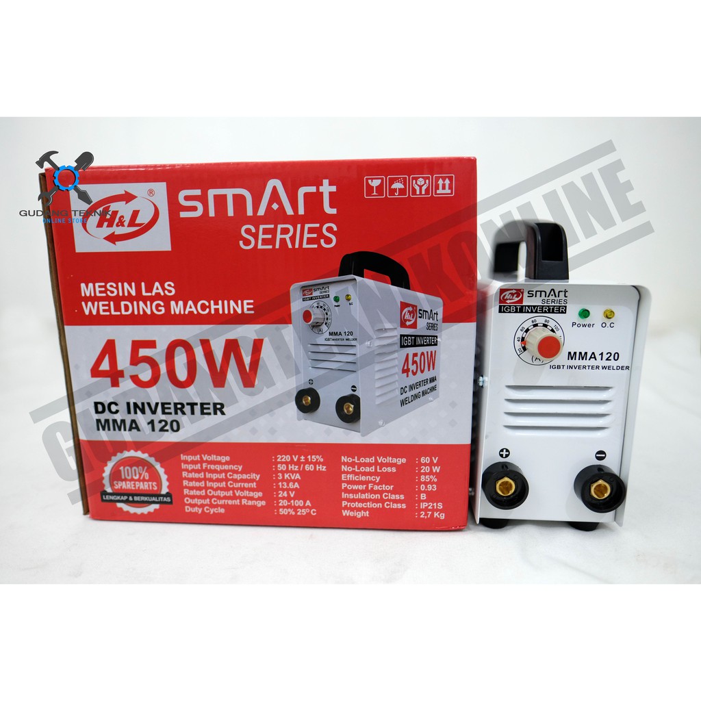 Mesin Las Inverter  H&amp;L Smart 120A / Mesin Trafo Las 450Watt H&amp;L Smart 120 A