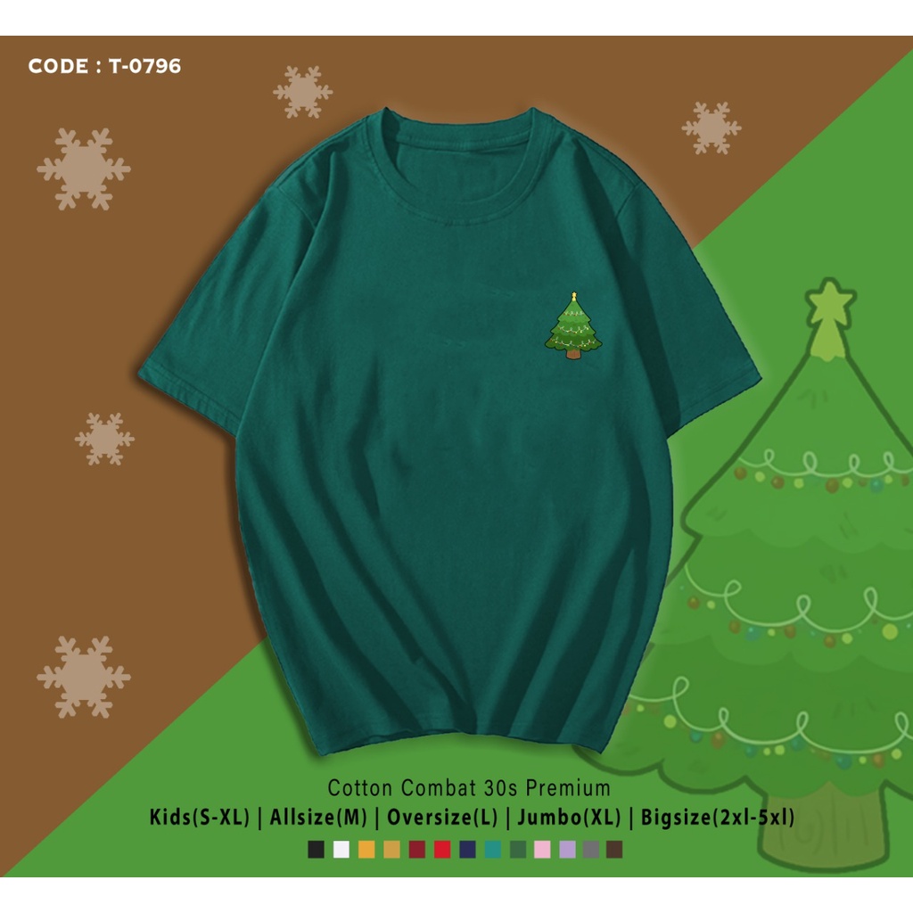 FREE CUSTOM NAMA - T-SHIRT / KAOS CHIRSTMAS TREE / KADO NATAL / CUSTOM TEE / REAL PICTURE