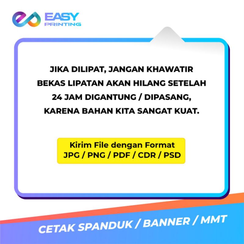 PROMO CETAK BANNER/SPANDUK/MMT BAHAN FEXY KOREA 440gsm