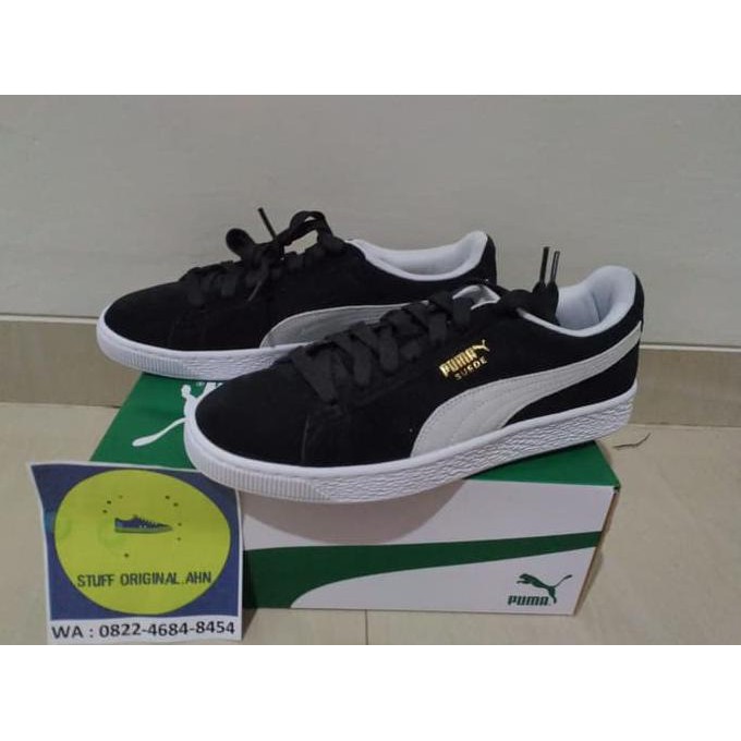 Sepatu Puma Suede Classic+ Black White Bw - Original 100%