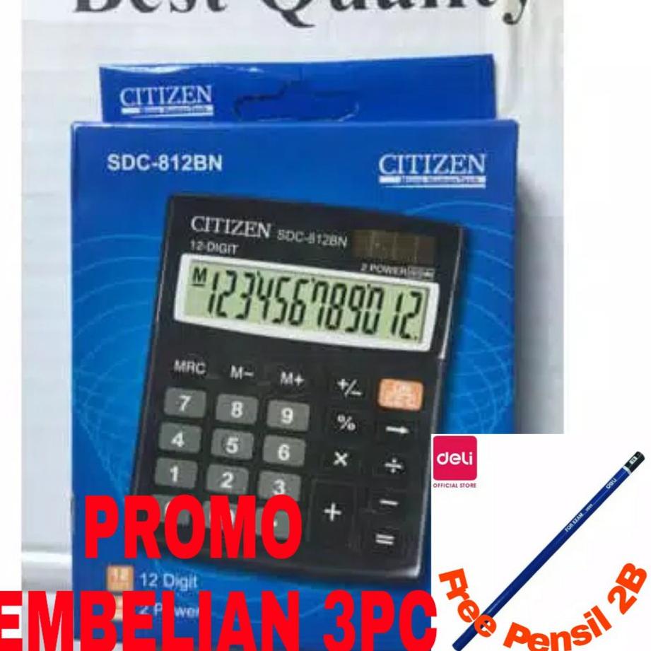 

ー KALKULATOR 12 DIGIT ANGKA MERK CITIZEN TYPE SDC-812 BN Citizen SDC-812BN 12 Digit ェ