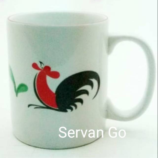 Cangkir Kopi Keramik Ayam Jago / Mug Teh