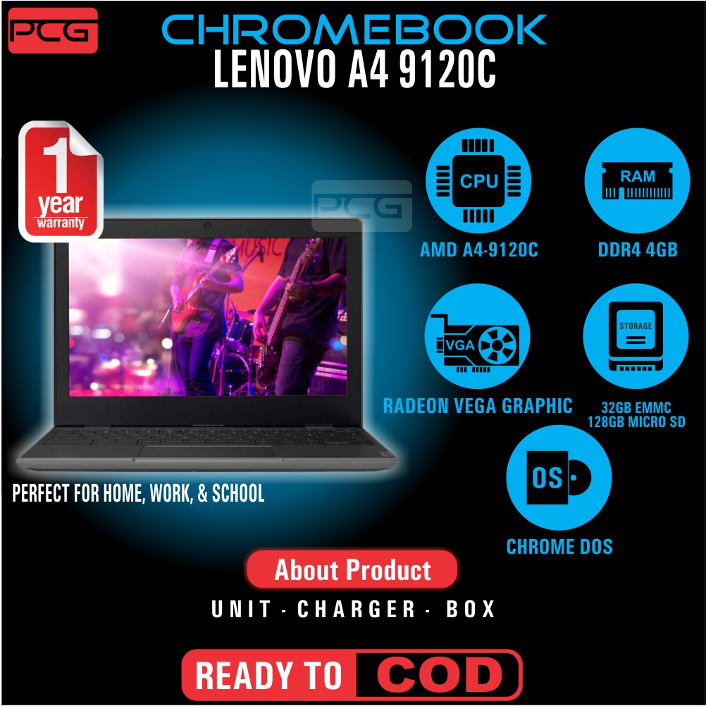 LAPTOP NOTEBOOK CHROMEBOOK LENOVO A4 9120 RAM 4GB STORAGE 160GB LEPTOP GAMING EDITING RINGAN MURAH