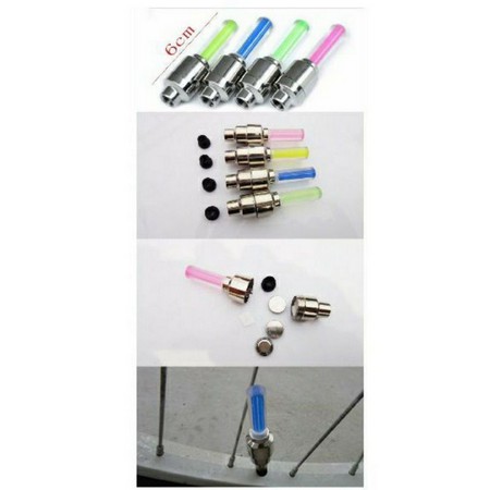 [Premium Store]1PCS Tutup Pentil Nyala Lampu / Pentil Roda Lampu Motor Sepeda Mobil / Gowes yuk-4