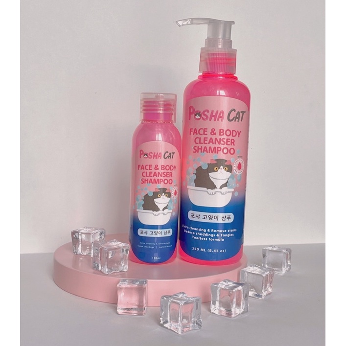 Posha_cat Face&amp;Body Cleanser Shampoo kucing 🇰🇷 | shampo kucing anti rontok dan bebas noda | repair bulu rusak