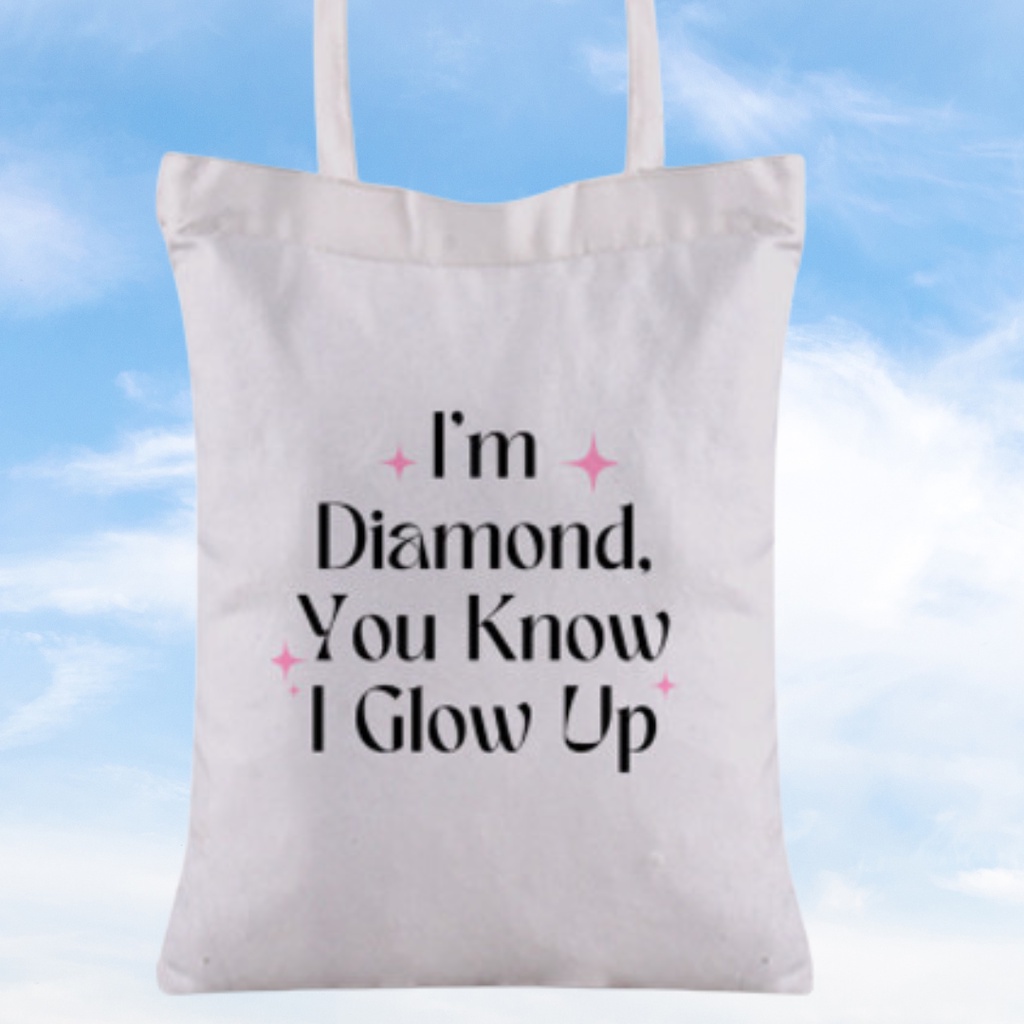 Totebag BTS ARMY Kpop Dynamite Aesthetic Quote Kanvas Premium tutup Resleting (PO) BACA DESKRIPSI