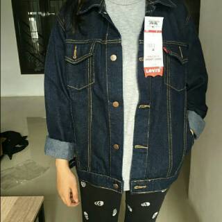 Jaket Jeans Oversize Bio Blitz Bio Wash Blue Black Hitam