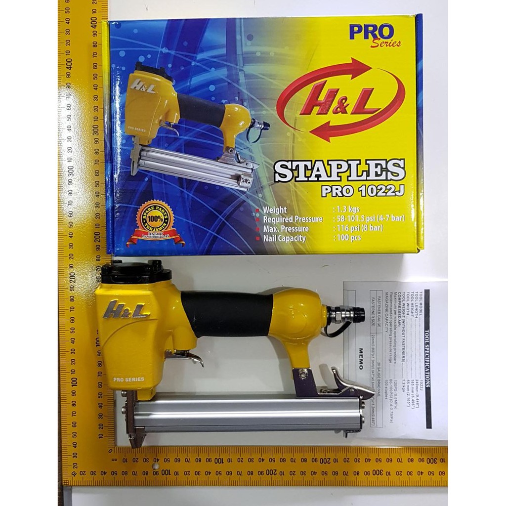 HnL Mesin air nailer 1022 staples angin tembak paku skls mollar nrt