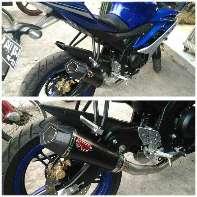 knalpot r9 alpha series yamaha xabre/r15 old free handgrip r9