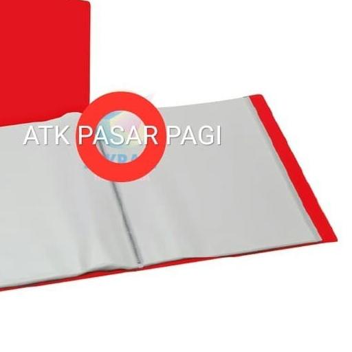 

♨ Clear Holder Folio F4 FC isi 60 Display Book (Merah Red) FOLDER ONE ♥