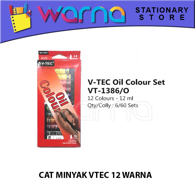 

CAT MINYAK OIL COLOR VTEC 12 WARNA